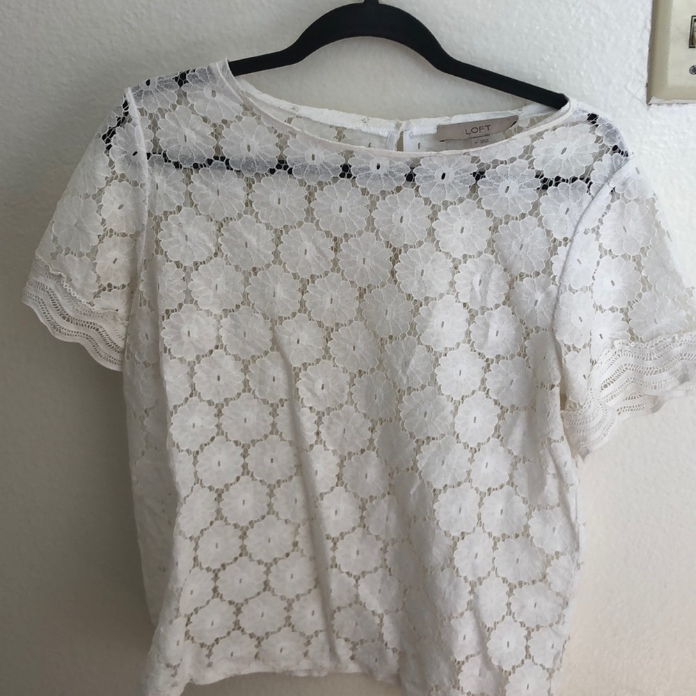 LOFT lace tee